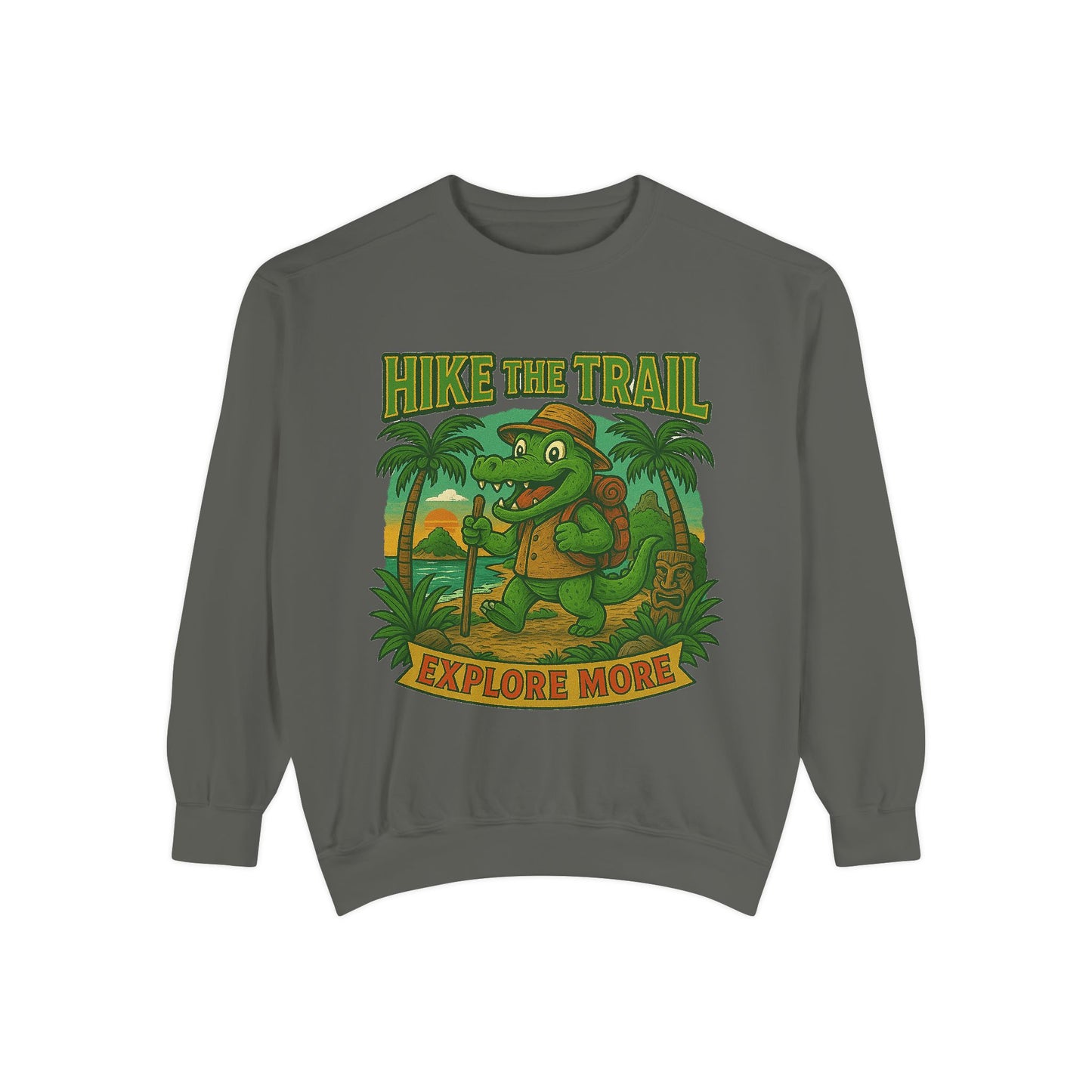 Hike the Trail Explore More Hiking Men's Premium Crewneck Sweatshirt