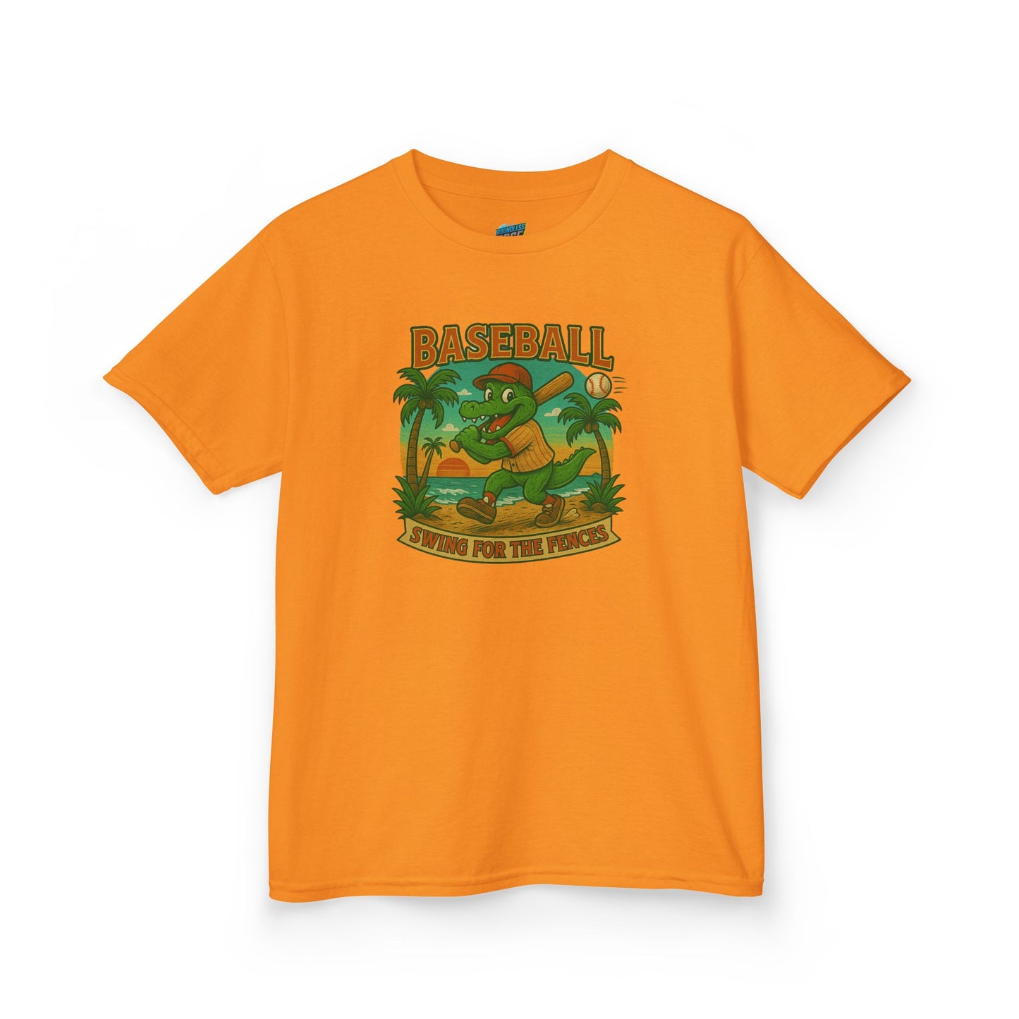 Swing for the Fences Gator Baseball Boys' Heavy Cotton T-Shirt