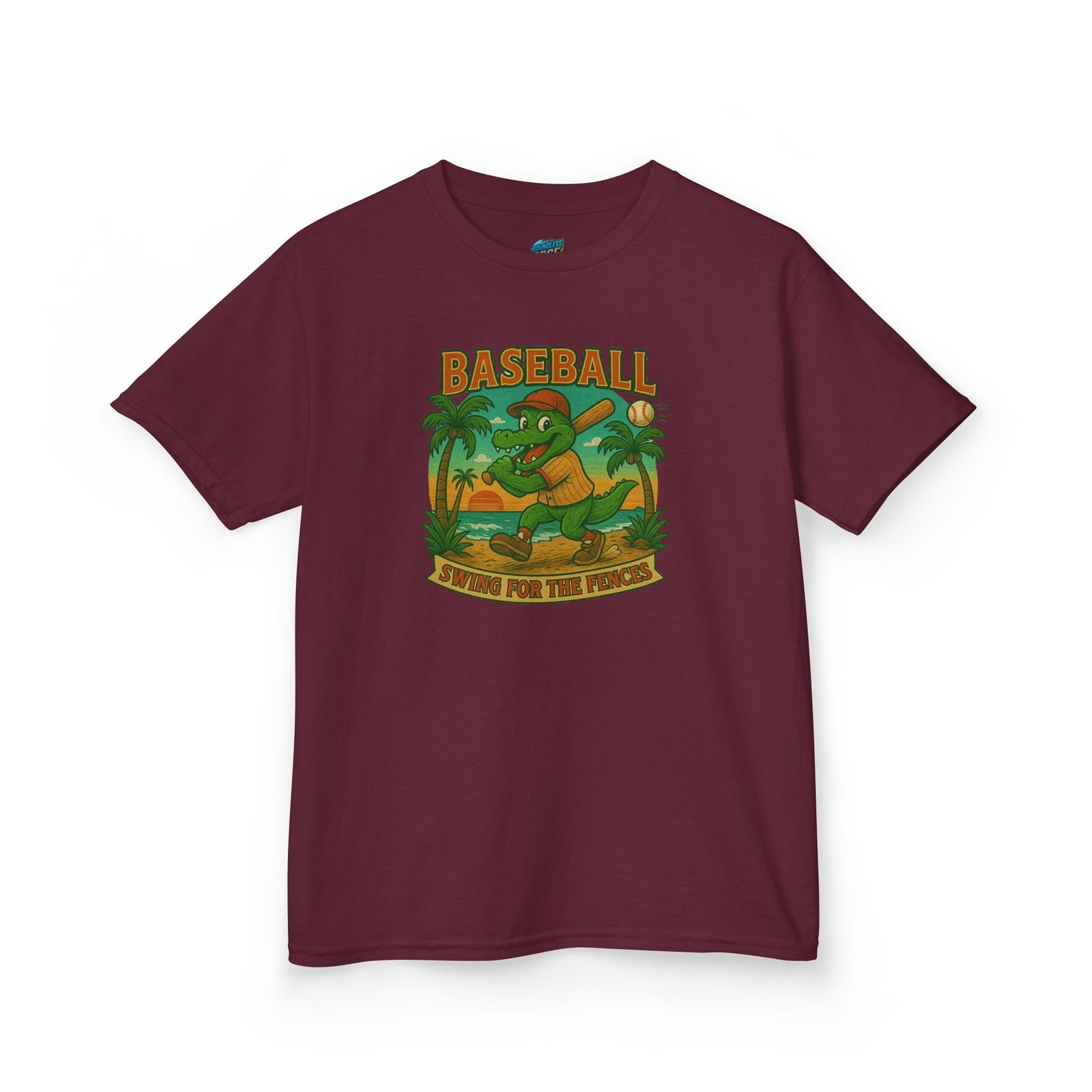 Swing for the Fences Gator Baseball Boys' Heavy Cotton T-Shirt