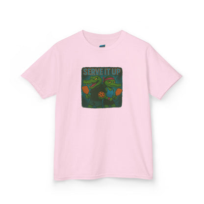 Serve it up Gator Pickleball Girls' Heavy Cotton T-Shirt