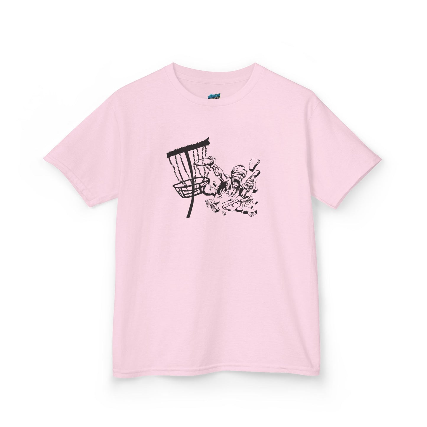 Putting Zombie Disc Golf Boys' Heavy Cotton T-Shirt