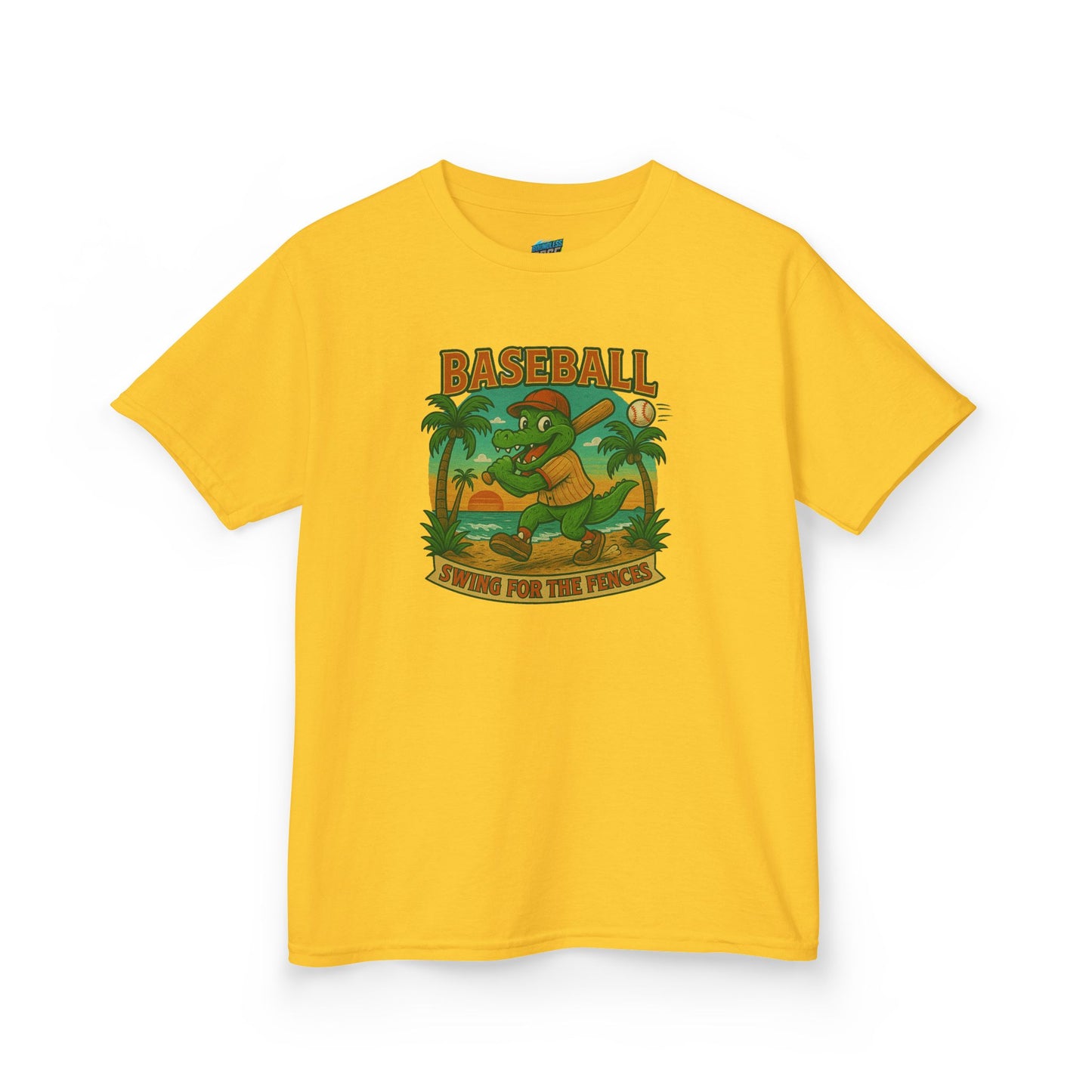 Swing for the Fences Gator Baseball Boys' Heavy Cotton T-Shirt