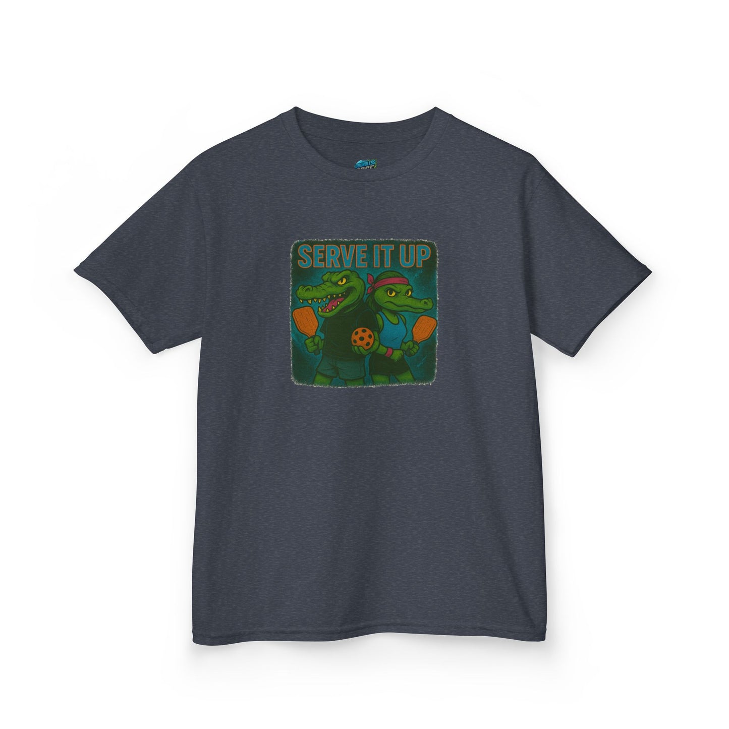 Serve it up Gator Pickleball Girls' Heavy Cotton T-Shirt