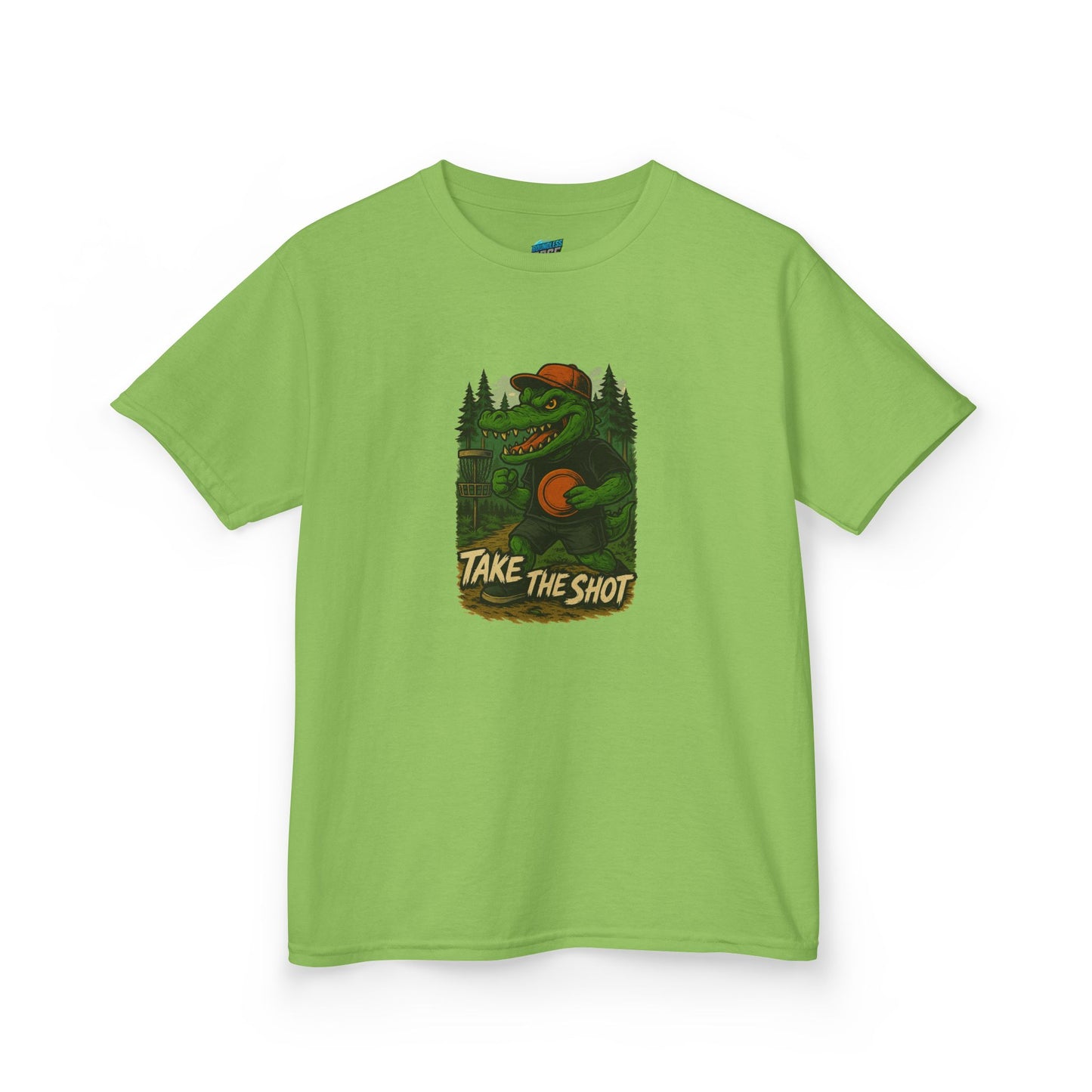 Take the Shot Disc Golf Edgy Gator Boys' Heavy Cotton T-Shirt