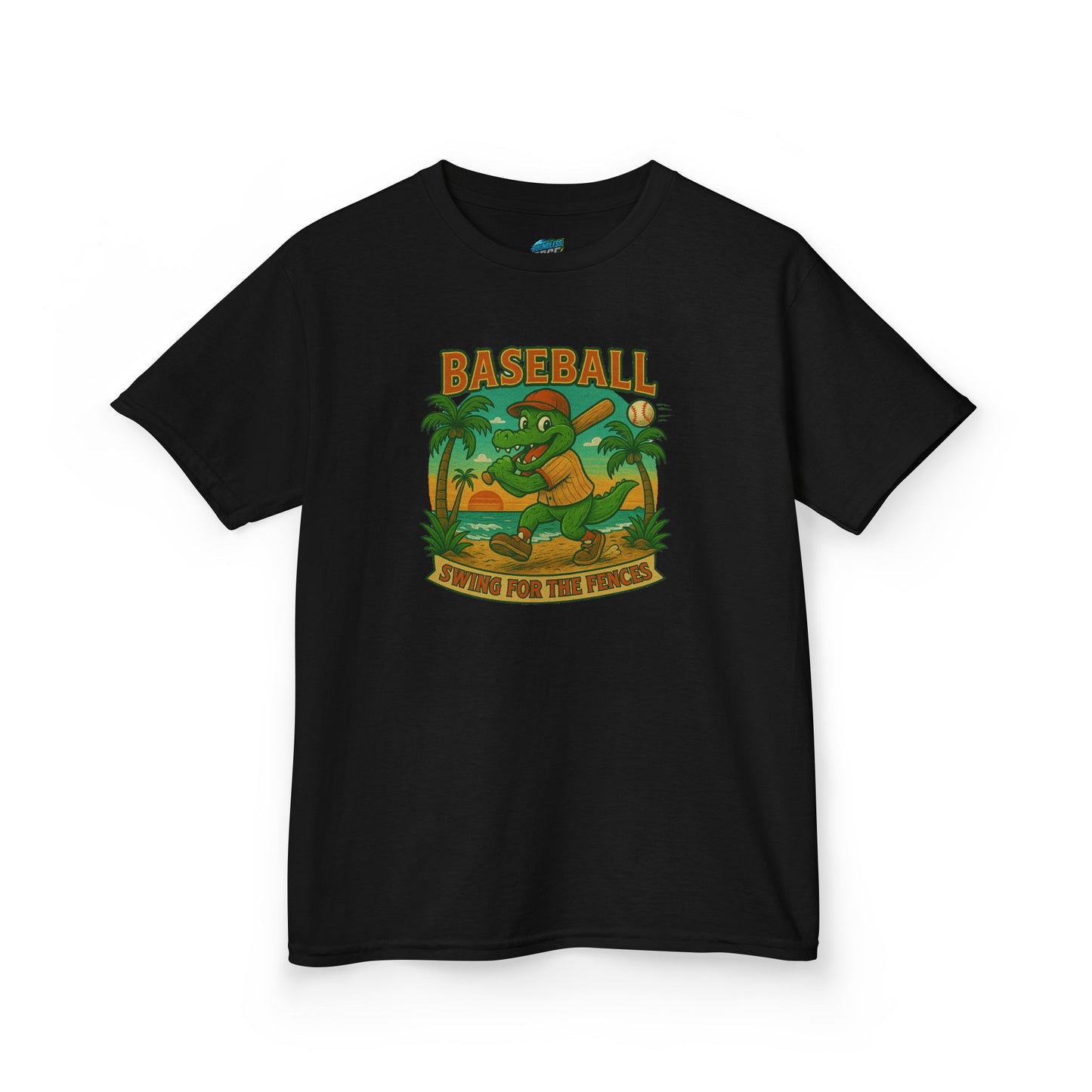 Swing for the Fences Gator Baseball Boys' Heavy Cotton T-Shirt