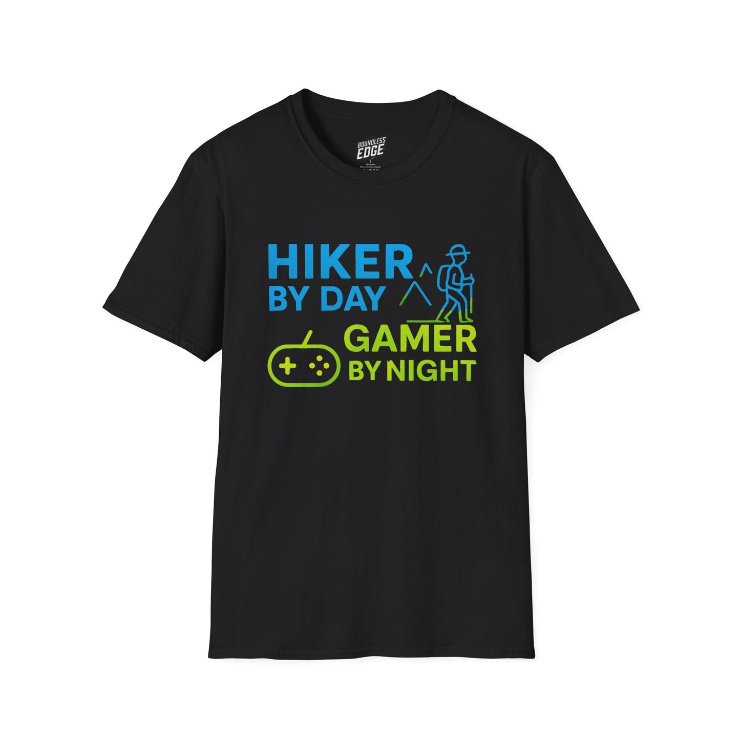 Hiker by Day, Gamer by Night Hiking Men's Basic T-Shirt