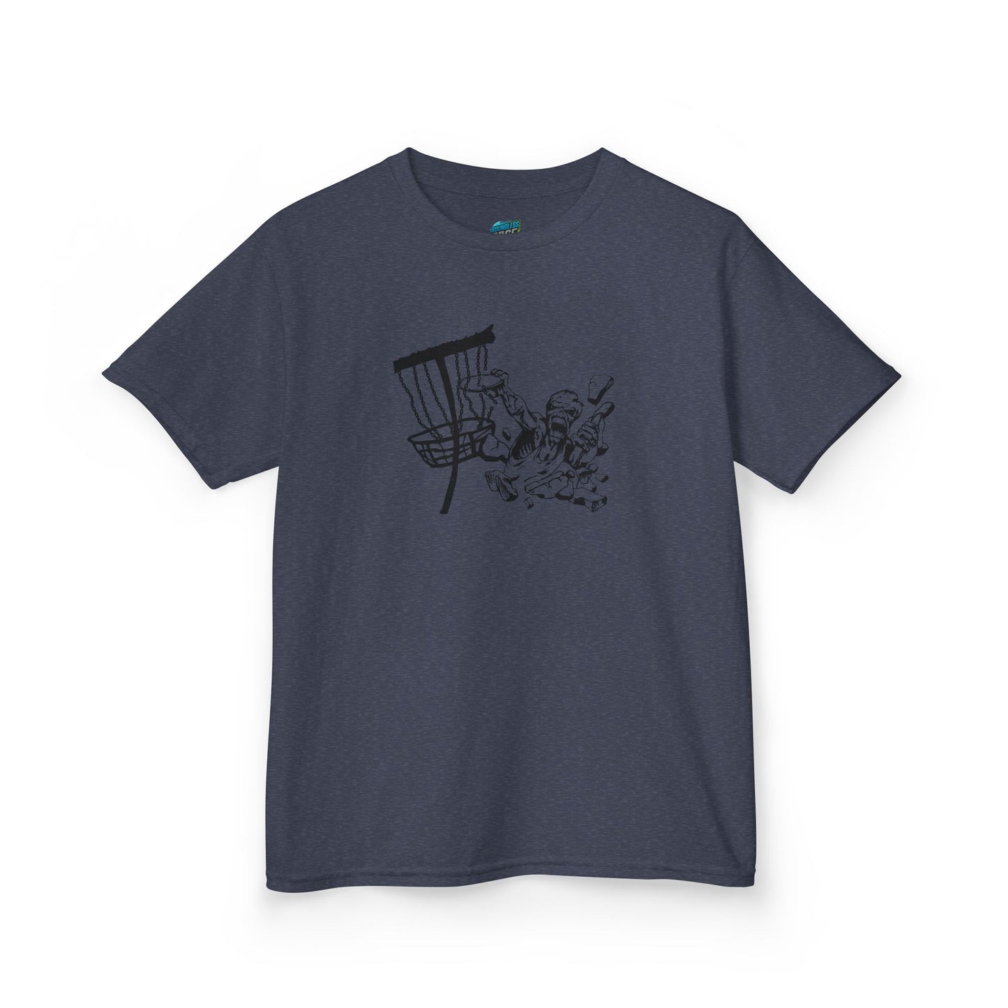 Putting Zombie Disc Golf Boys' Heavy Cotton T-Shirt