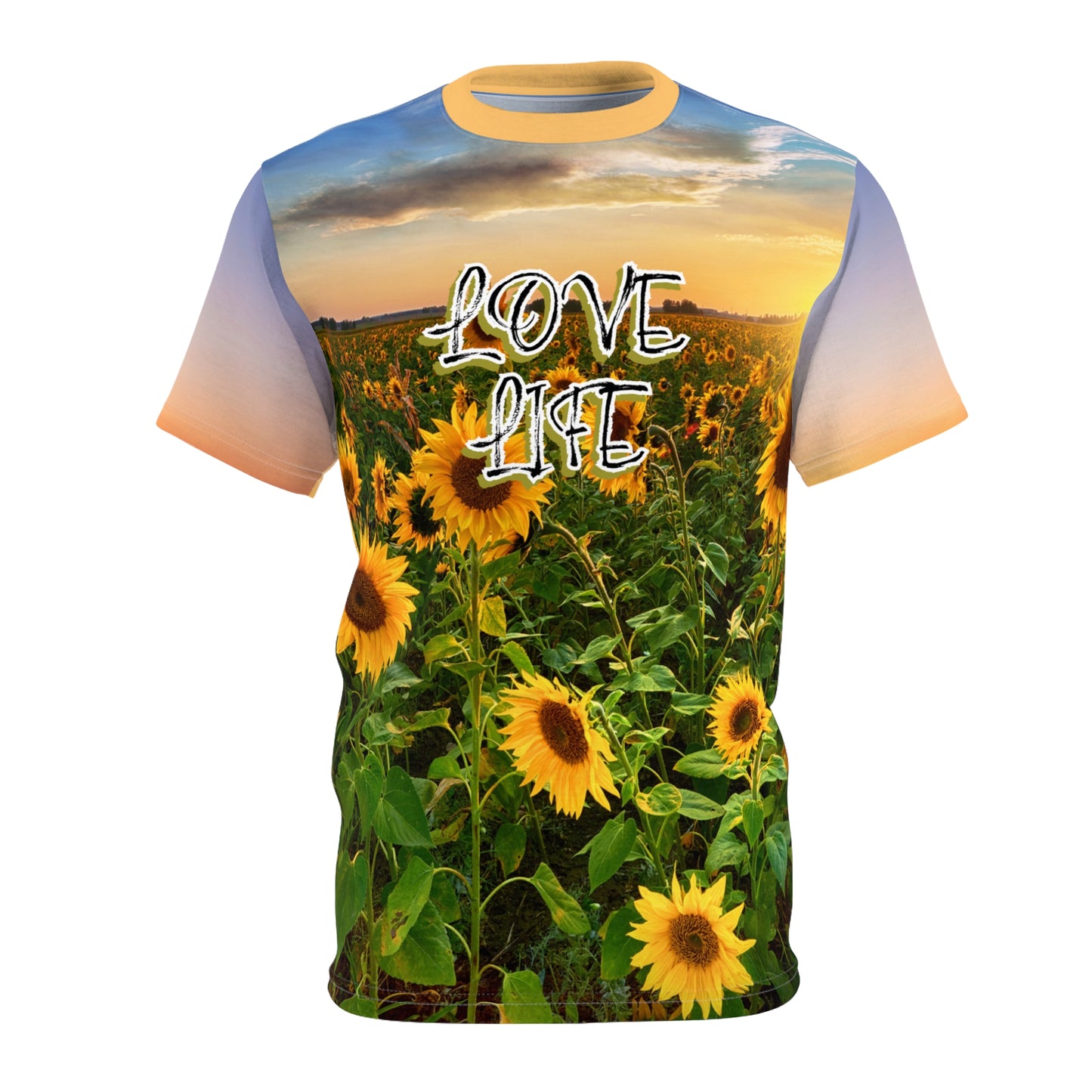 Sunflower Full Color Women's Premium Polyester T-Shirt