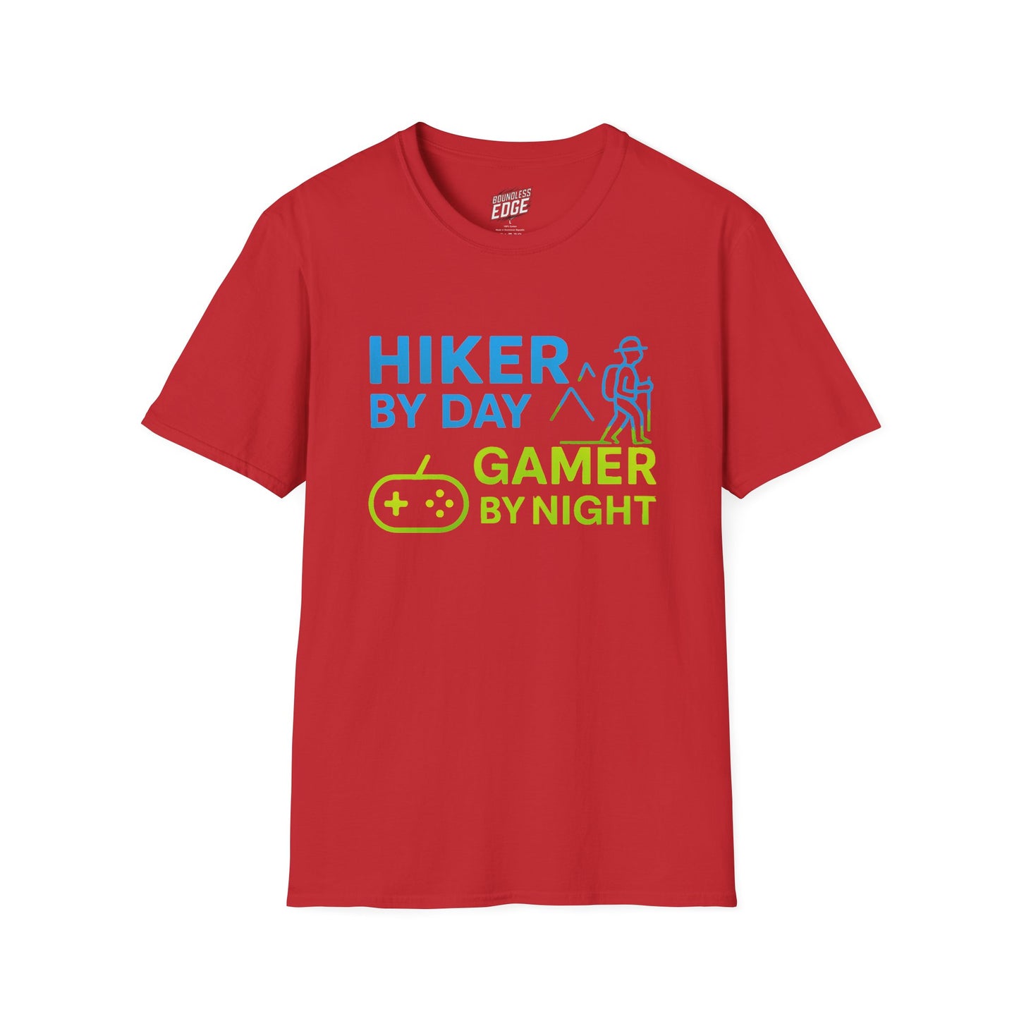 Hiker by Day, Gamer by Night Hiking Men's Basic T-Shirt