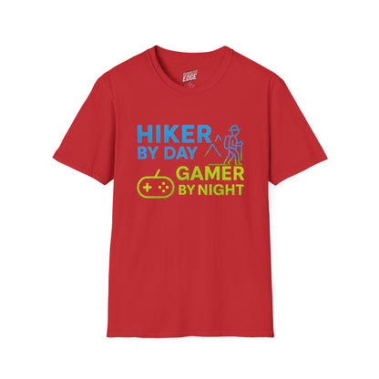 Hiker by Day, Gamer by Night Hiking Men's Basic T-Shirt