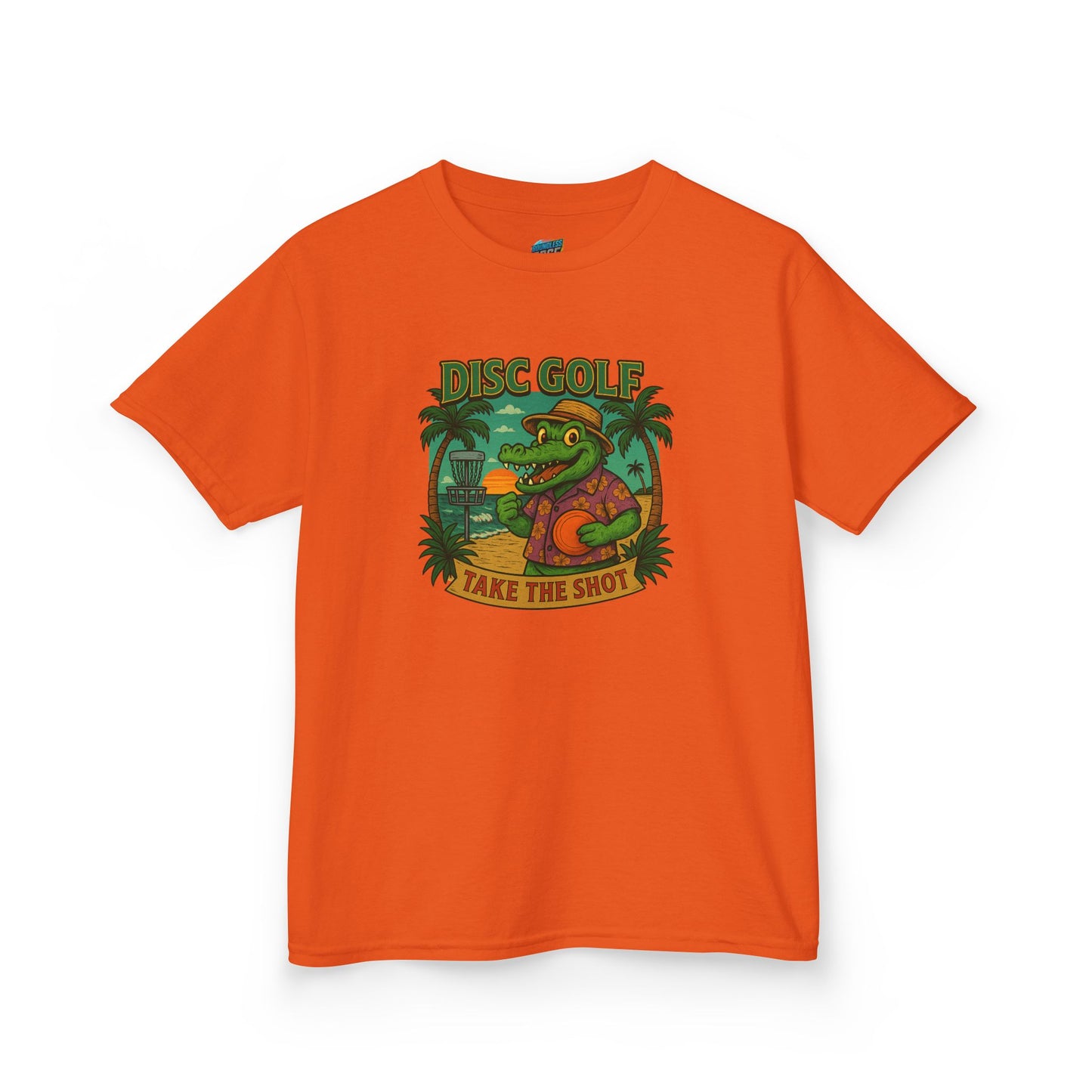 Take the Shot Disc Golf Gator Girls' Heavy Cotton T-Shirt