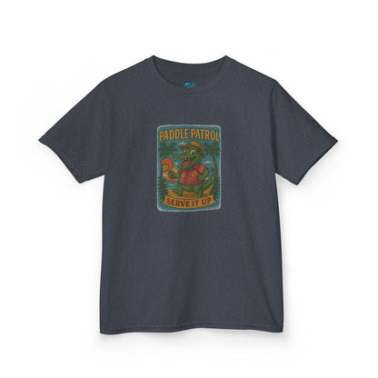 Paddle Patrol Gator Pickleball Boys' Heavy Cotton T-Shirt