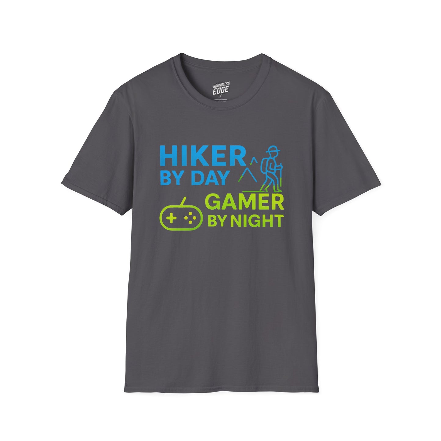 Hiker by Day, Gamer by Night Hiking Men's Basic T-Shirt