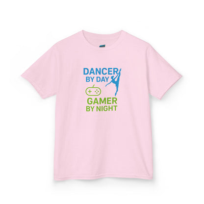 Dancer by Day, Gamer by Night Girls' Heavy Cotton T-Shirt