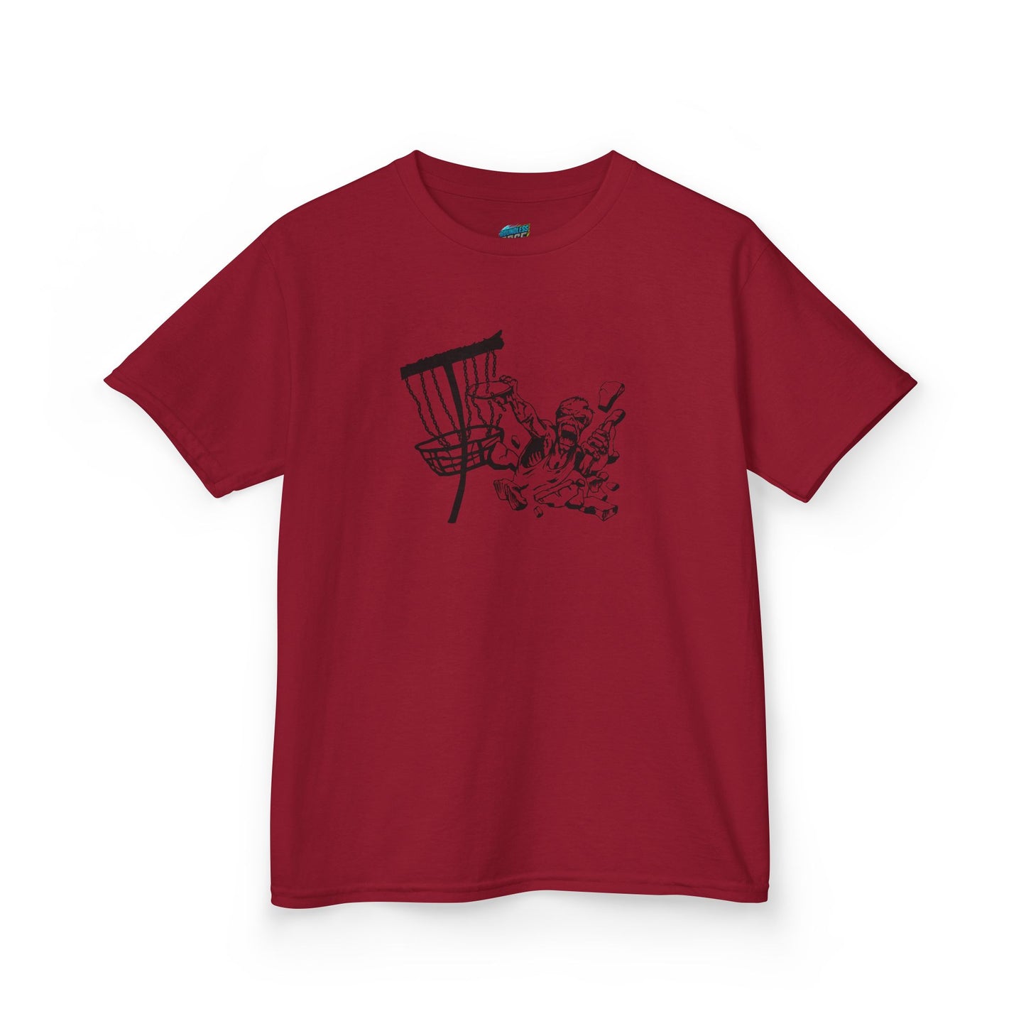 Putting Zombie Disc Golf Boys' Heavy Cotton T-Shirt