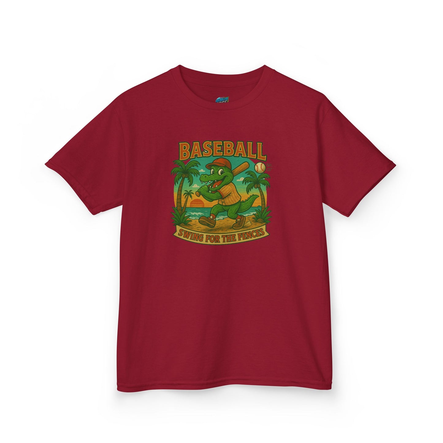 Swing for the Fences Gator Baseball Boys' Heavy Cotton T-Shirt