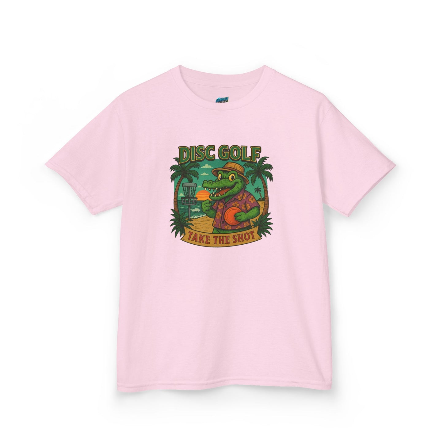 Take the Shot Disc Golf Gator Girls' Heavy Cotton T-Shirt