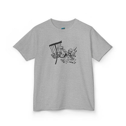 Putting Zombie Disc Golf Boys' Heavy Cotton T-Shirt