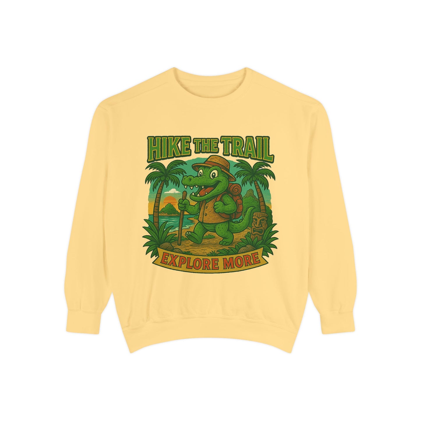 Hike the Trail Explore More Hiking Men's Premium Crewneck Sweatshirt