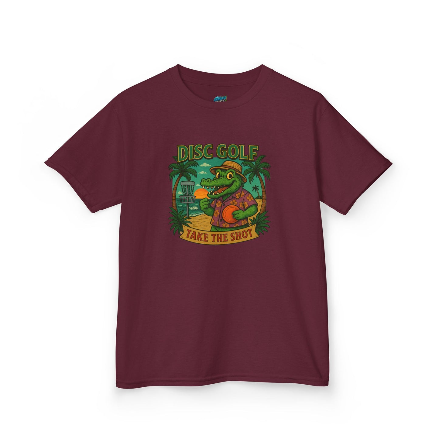 Take the Shot Disc Golf Gator Girls' Heavy Cotton T-Shirt