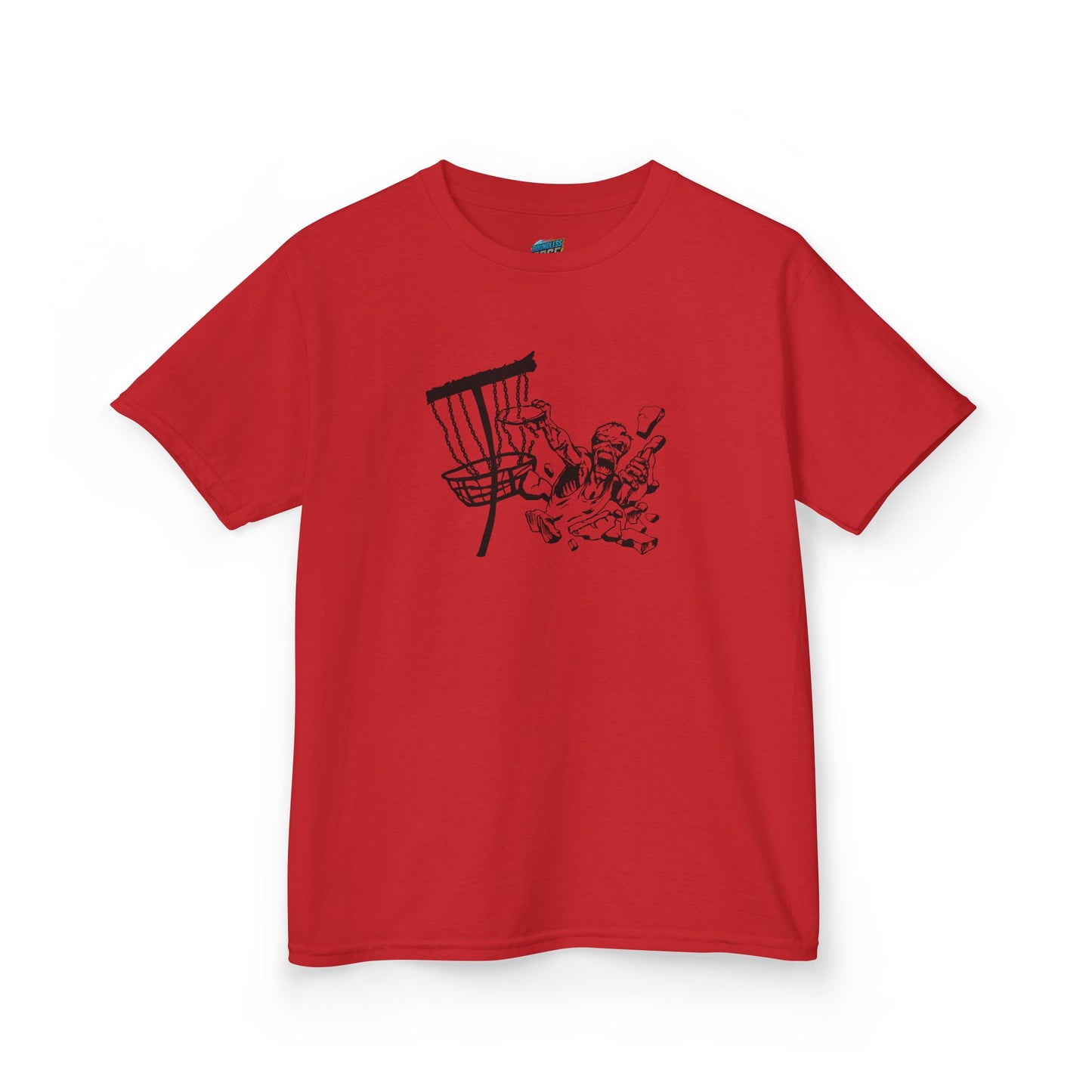 Putting Zombie Disc Golf Boys' Heavy Cotton T-Shirt