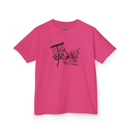 Putting Zombie Disc Golf Boys' Heavy Cotton T-Shirt