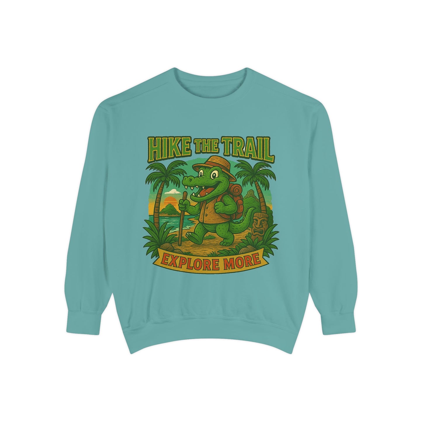 Hike the Trail Explore More Hiking Men's Premium Crewneck Sweatshirt