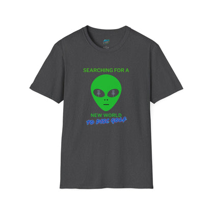 Alien New World To... Disc Golf Humor Men's Basic Softstyle T-Shirt