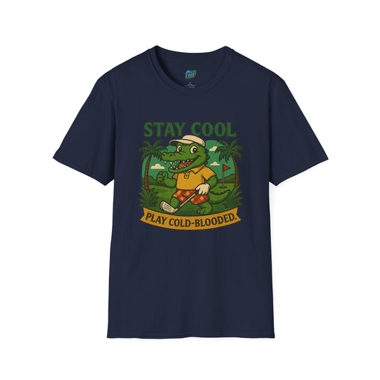 Stay Cool. Play Cold-Blooded Gator Golf Men's Basic T-Shirt