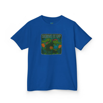 Serve it up Gator Pickleball Girls' Heavy Cotton T-Shirt