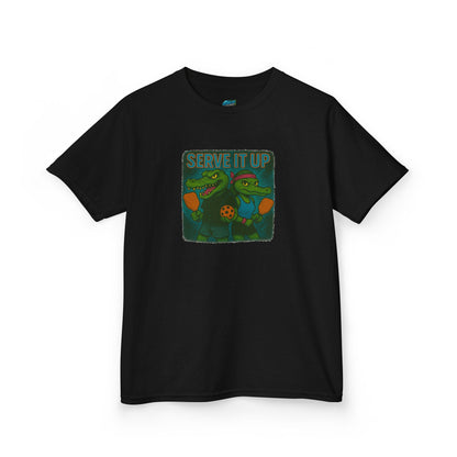Serve it up Gator Pickleball Girls' Heavy Cotton T-Shirt