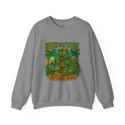 Hike the Trail Explore More Hiking Men's Basic Crewneck Sweatshirt