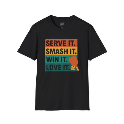 Serve it. Smash it. Win it. Love it. Pickleball Women's Basic T-Shirt