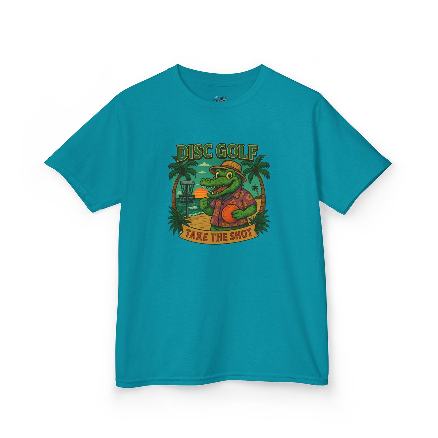 Take the Shot Disc Golf Gator Girls' Heavy Cotton T-Shirt