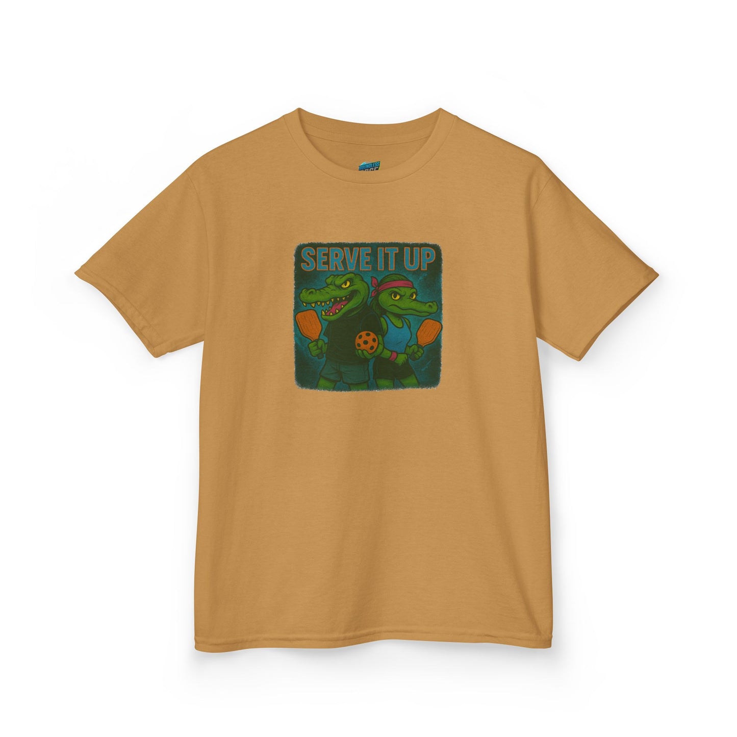 Serve it up Gator Pickleball Girls' Heavy Cotton T-Shirt