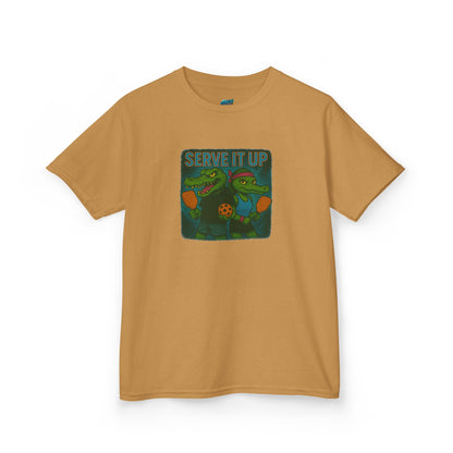 Serve it up Gator Pickleball Girls' Heavy Cotton T-Shirt