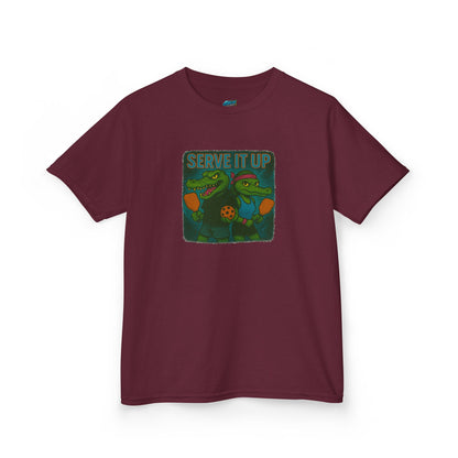 Serve it up Gator Pickleball Girls' Heavy Cotton T-Shirt