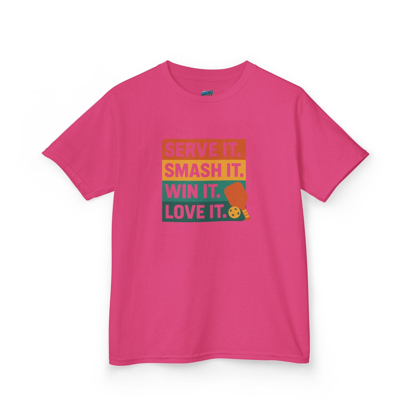Serve it. Smash it. Win it. Love it. Classic Pickleball Girls' Heavy Cotton T-Shirt
