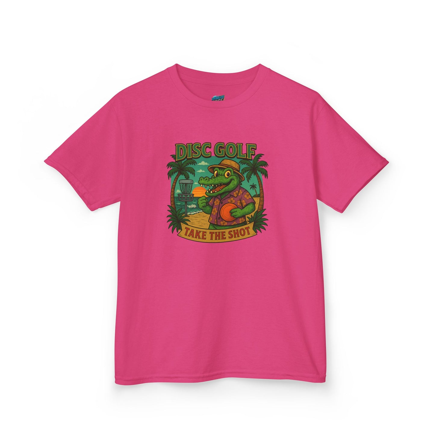 Take the Shot Disc Golf Gator Girls' Heavy Cotton T-Shirt